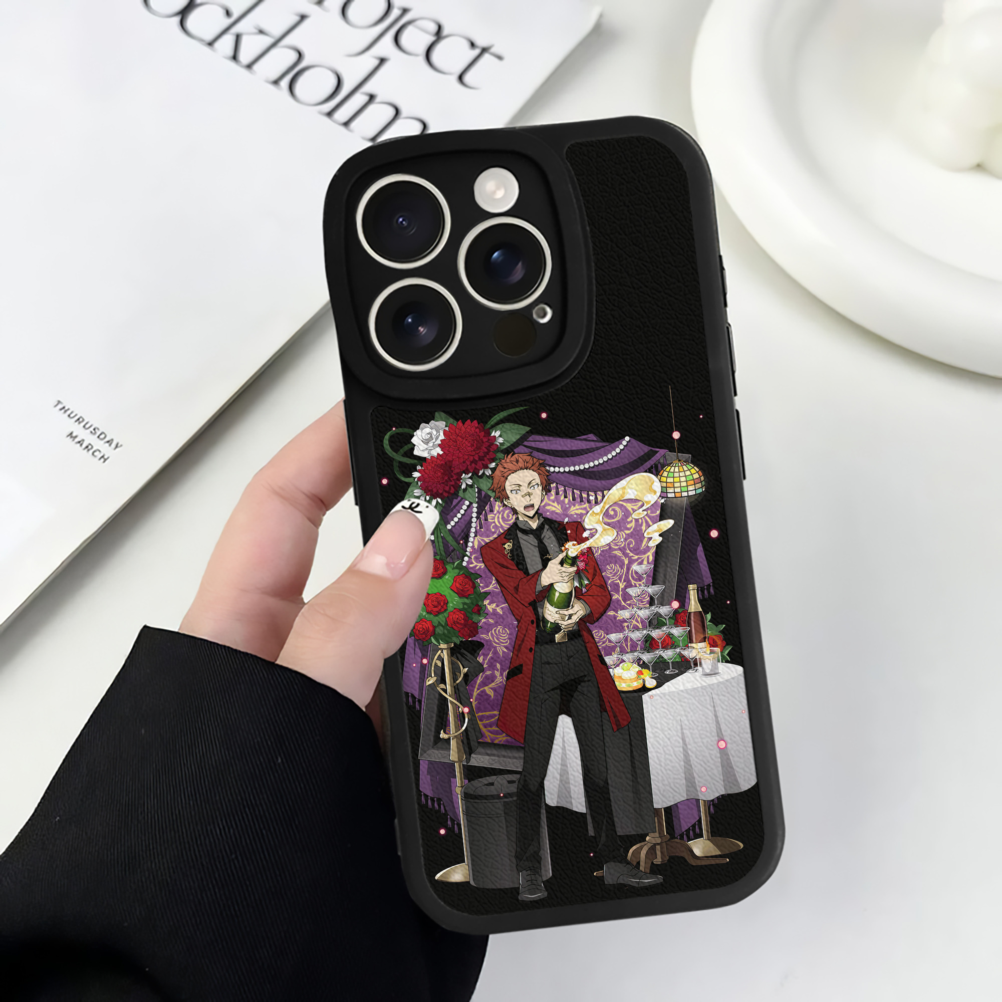 （画像用） 文豪ストレイドッグス Bungo Stray Dogs 【iPhone 16シリーズ対応】シリコンスマホケース（レザー調） 材質：シリコン